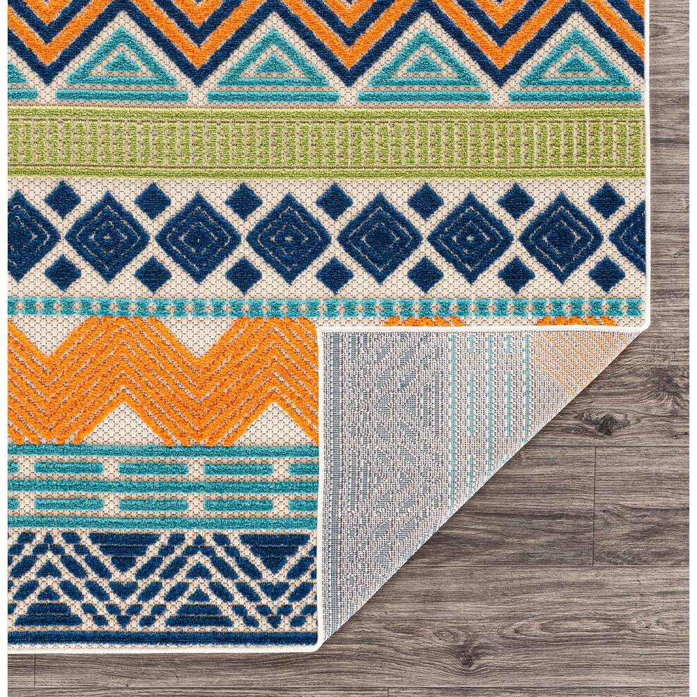 Marbella Multi-Color Boho Geometric Indoor/Outdoor Area Rug