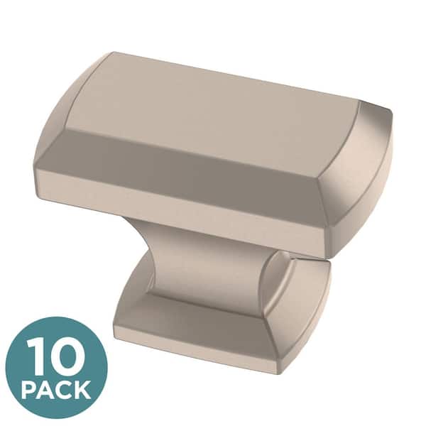 Liberty (10-Pack) Chamfered Slim Bar 1-1/4 in. (32 mm) Classic Satin Nickel Rectangle Cabinet Knobs
