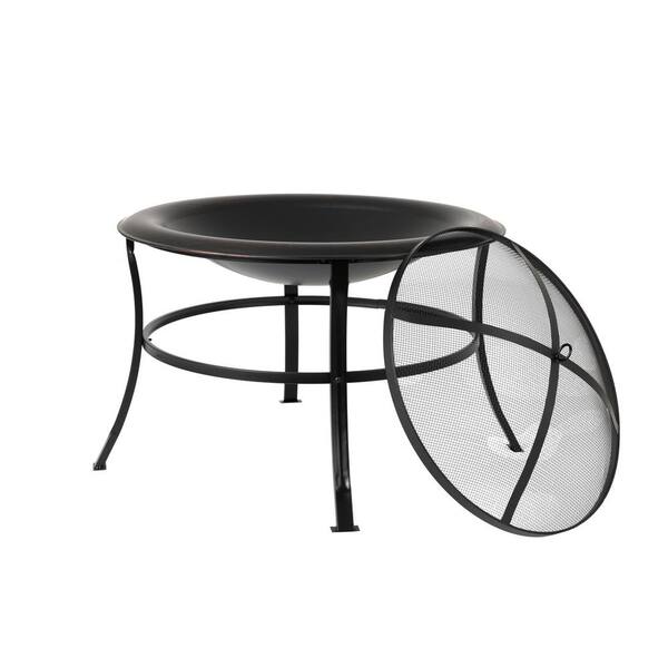 Fire Sense Tokia 30 in. Round Steel Fire Pit 62237 - The Home Depot