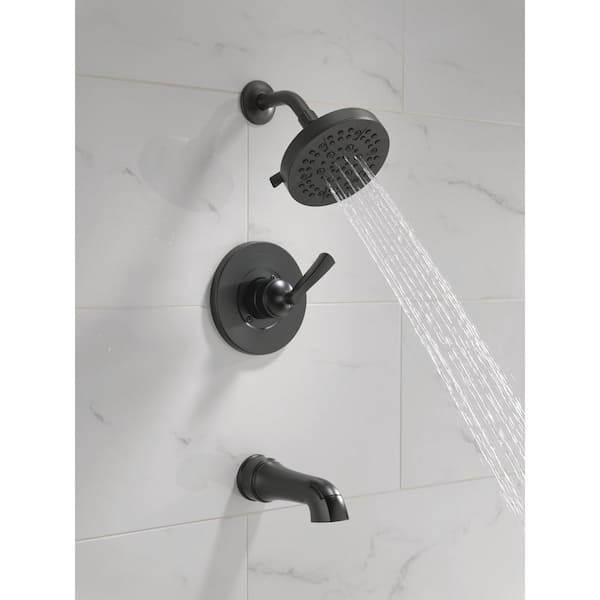 Faryn Single-Handle 5-Spray Tub and Shower Faucet in Matte Black (Valve Included)