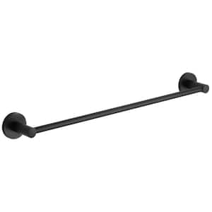 General Hotel 25.2 in. Wall Mounted Towel Bar in Black