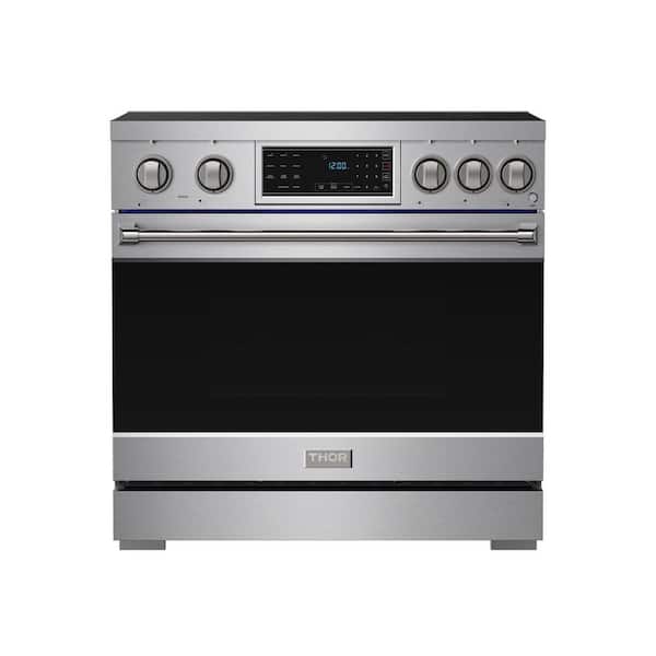 36 in. 5 Elements Professional Freestanding Induction Range In SS With Self-Clean And Airfry