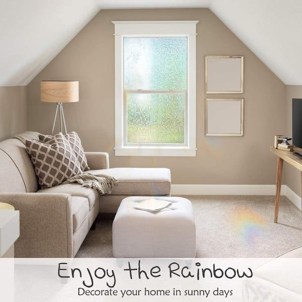 HIDBEA 17 in. x 78.7 in. Rainbow Static Cling Decorative Window Film  HD-TJL003-445200-60 - The Home Depot
