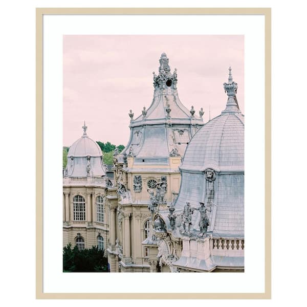 Amanti Art Paris Rooftops II by Justine Milton 33 in. W x 41 in. H. Wood Framed Wall Art Print Framed in Brown