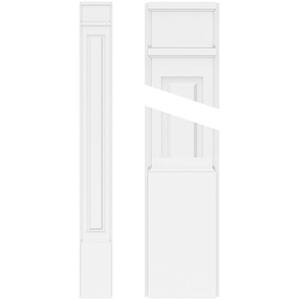 2 in. x 7 in. x 90 in. Raised Panel PVC Pilaster Moulding with Decorative Capital and Base (Pair)