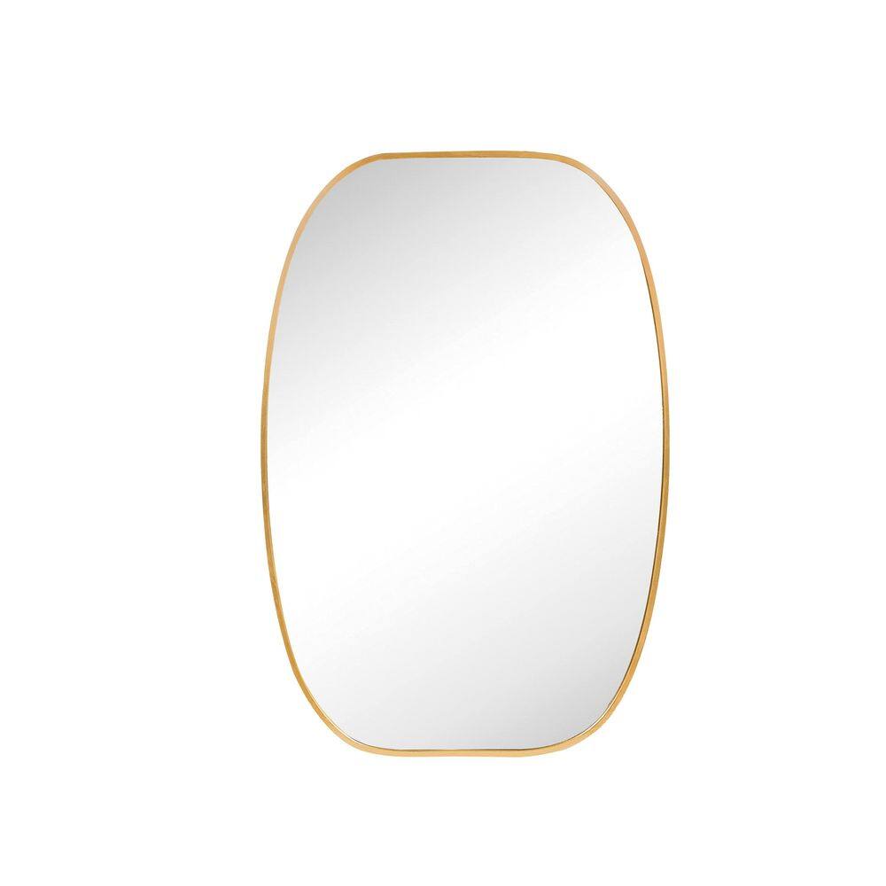 20 in. W x 30 in. H Rectangular Framed Wall Bathroom Vanity Mirror in Gold, Shatterproof price history on PriceWatchPro