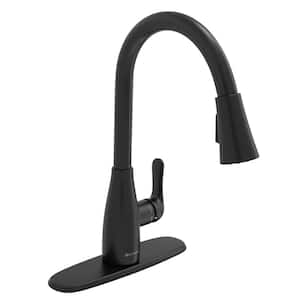 McKenna Single-Handle Pull-Down Sprayer Kitchen Faucet in Matte Black with TurboSpray and FastMount