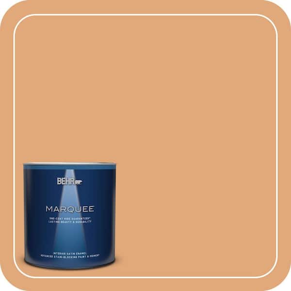 BEHR MARQUEE 1 qt. #MQ4-36 Thai Ice Tea One-Coat Hide Satin Enamel Interior Paint & Primer