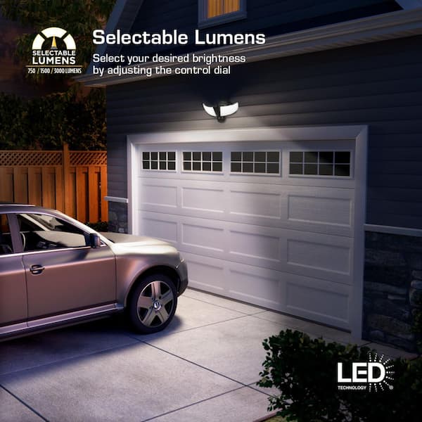 Defiant MaxDetect 240° Black Motion Sensing Wired Outdoor 2-Head
