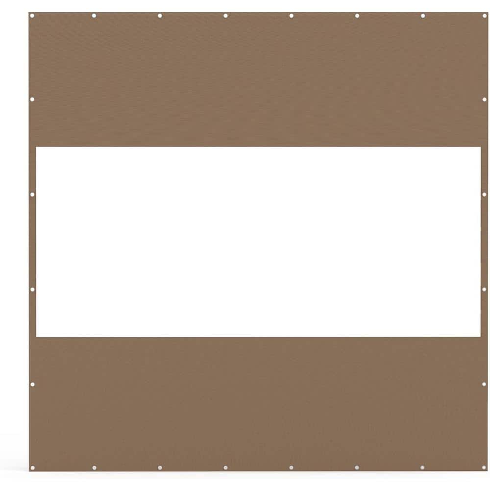 Heavy Duty Outdoor Clear Panel Curtain (8 ft. H x 8 ft. W, Brown)