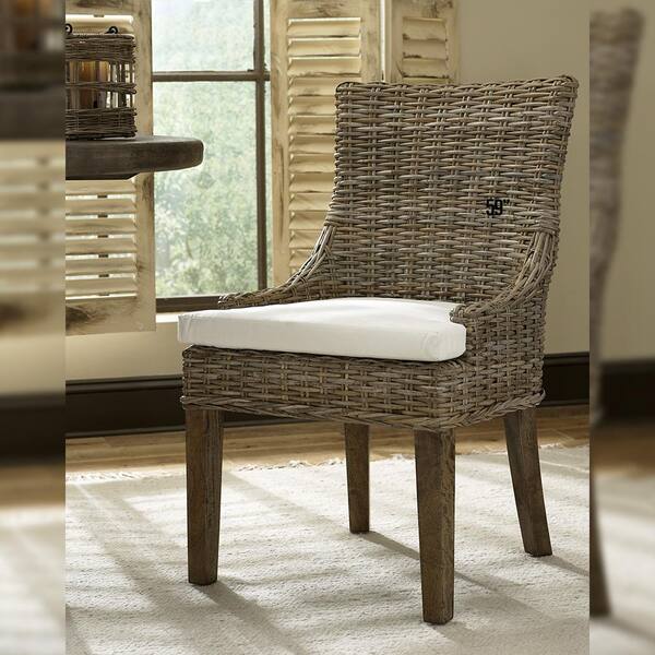 kubu dining chair with gray wash legs