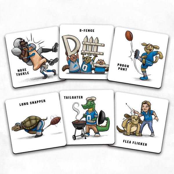 YouTheFan NFL Detroit Lions Licensed Memory Match Game 2501529