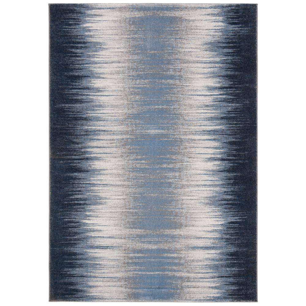 Celestial Charm Round Blue Synthetic 59" Area Rug