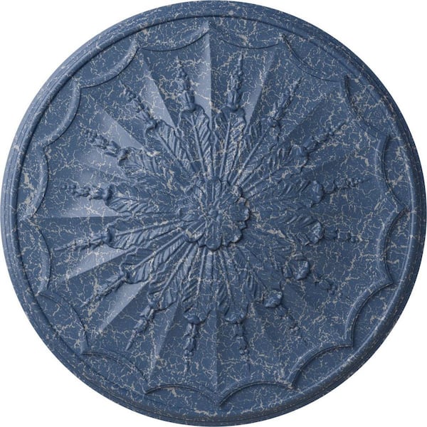 Ekena Millwork 27-1/8 in. x 2-5/8 in. Artis Urethane Ceiling Medallion, Americana Crackle