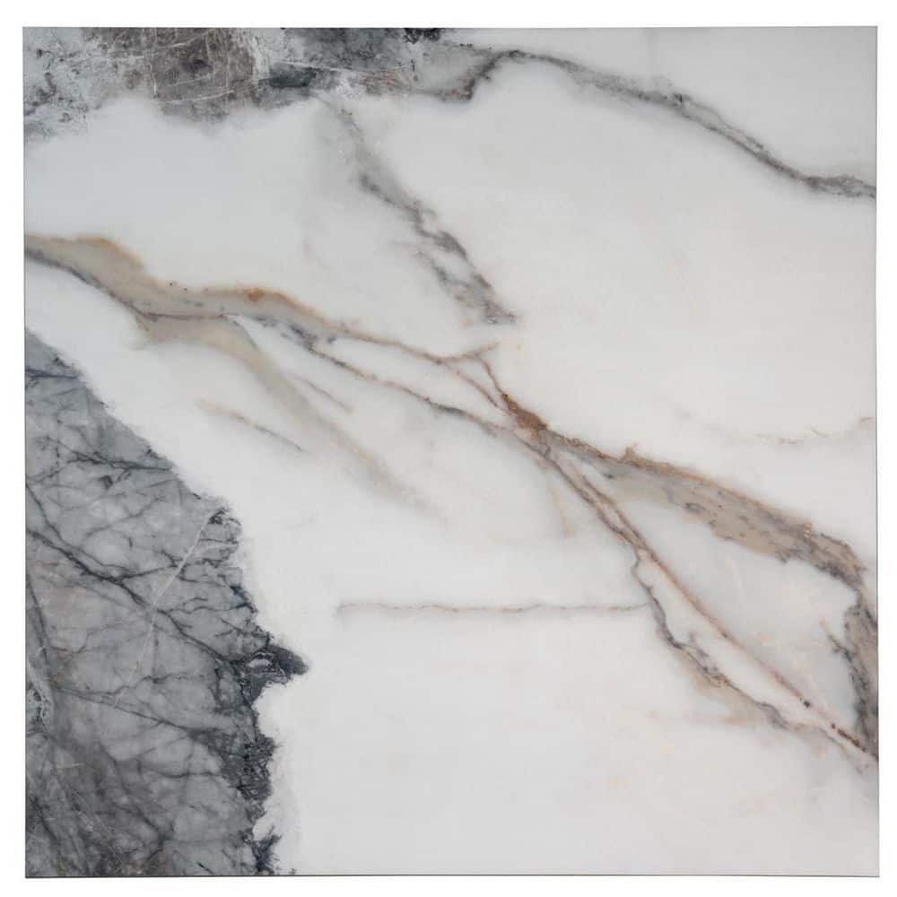 Pinnacle 4 in. x 5 in. Matte Soft White with Light Gray Porcelain Wall and Floor Tile Sample price history on PriceWatchPro