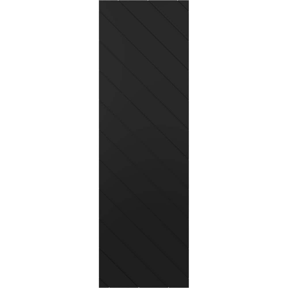 15 in. W x 40 in. H True Fit PVC Diagonal Slat Modern Style Fixed Mount Board and Batten Shutters Black price history on PriceWatchPro