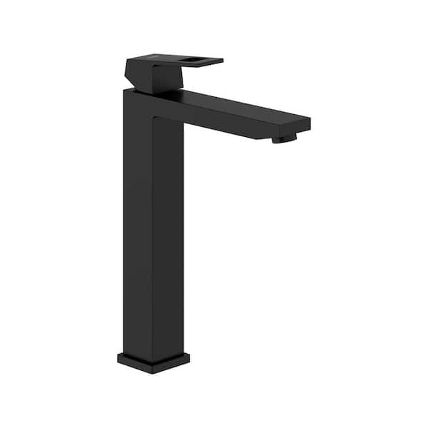 GROHE Eurocube Single Hole Single Handle Vessel Sink Faucet 1.2 GPM in Matte Black