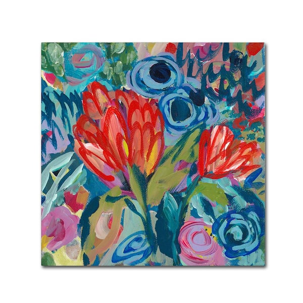 Trademark Fine Art 24 in. x 24 in. "Drishti" by Carrie Schmitt Printed Canvas Wall Art
