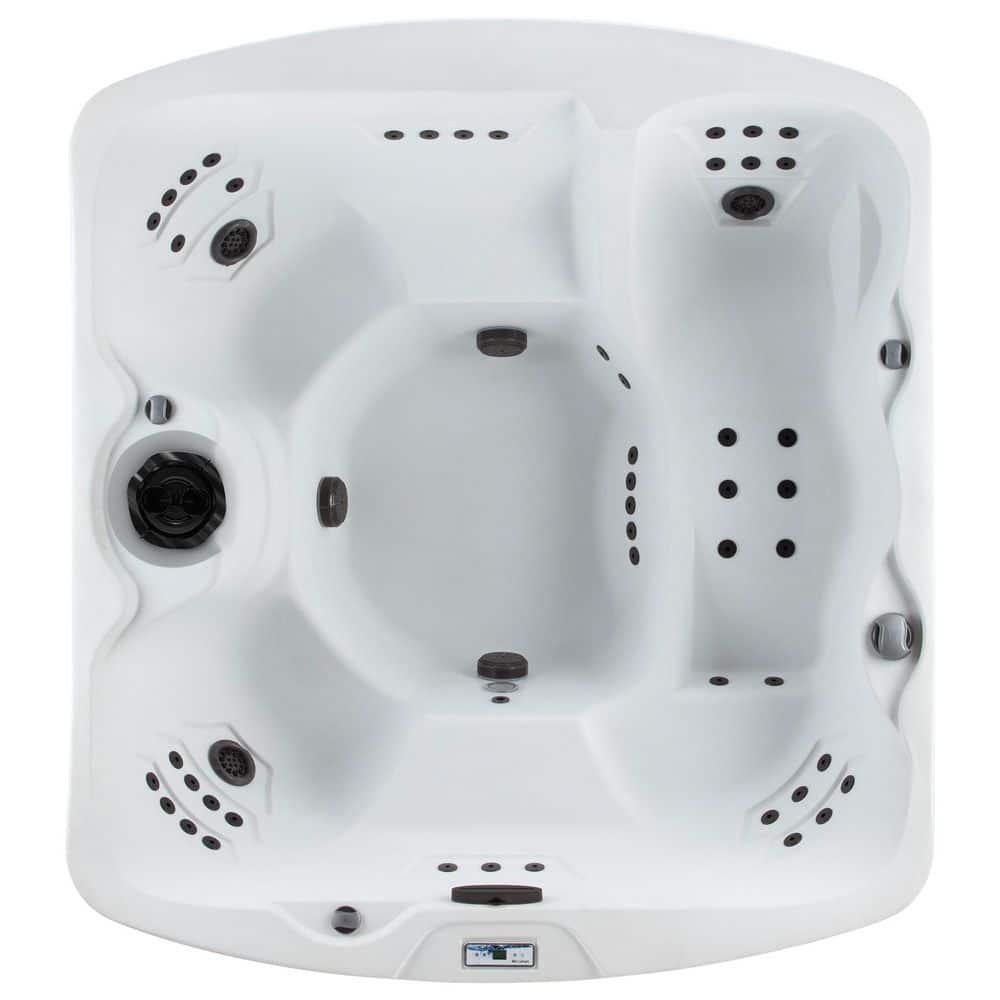 Leganza Arctic White and Gray 6-Person 90-Jet Spa with Lounge Seating