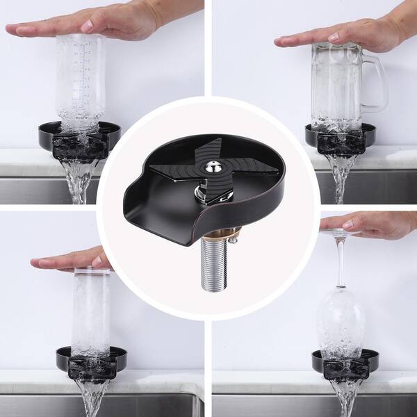 Glass Rinser, Stainless Steel Bottle Washer Faucet Rinser Cup Cleaner Sink