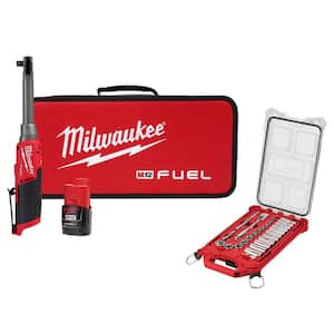 M12 FUEL 12V Lithium-Ion 3/8 in. Extended Reach High Speed Cordless Ratchet Kit w/3/8 in. Drive Mechanics Tool Set