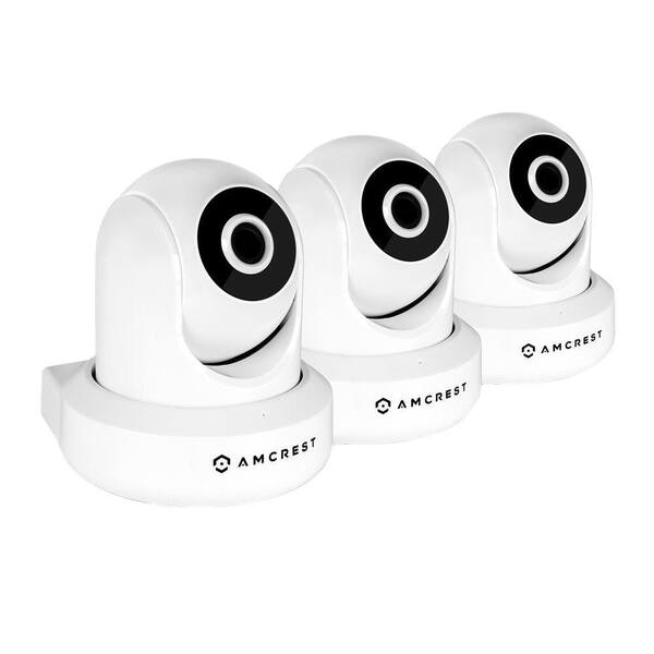 Amcrest ProHD Full HD 1,080p 2MP Wi-Fi/Wireless IP Security Camera IP2M-841W, White (3-Pack)