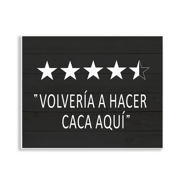 Stupell Industries Funny Bathroom Rating by Lettered and Lined Unframed Wall Plaque Typography Graphic Art Print 11 in. x 14 in.