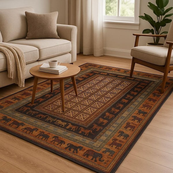 Old World Classics Pazyrk Burnished Rust 5 ft. x 8 ft. Area Rug
