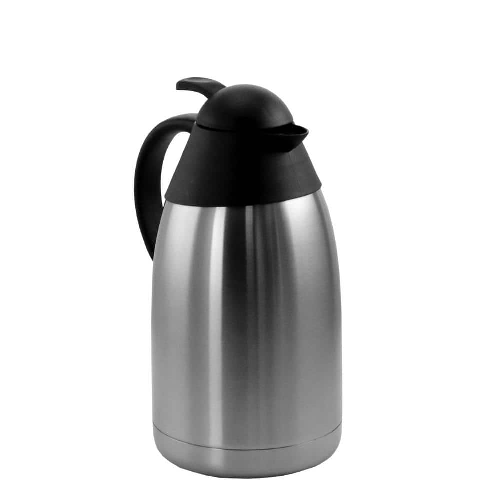 MegaChef 67.6 fl. oz. Stainless Steel Thermal Carafe with Black LID ...