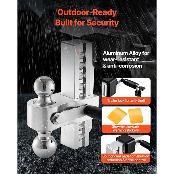 GWTAUTO Adjustable Trailer Hitch, Tri-Ball (1-7/8" X 2" X 2-5/16") Drop Hitch, Fits - View #5