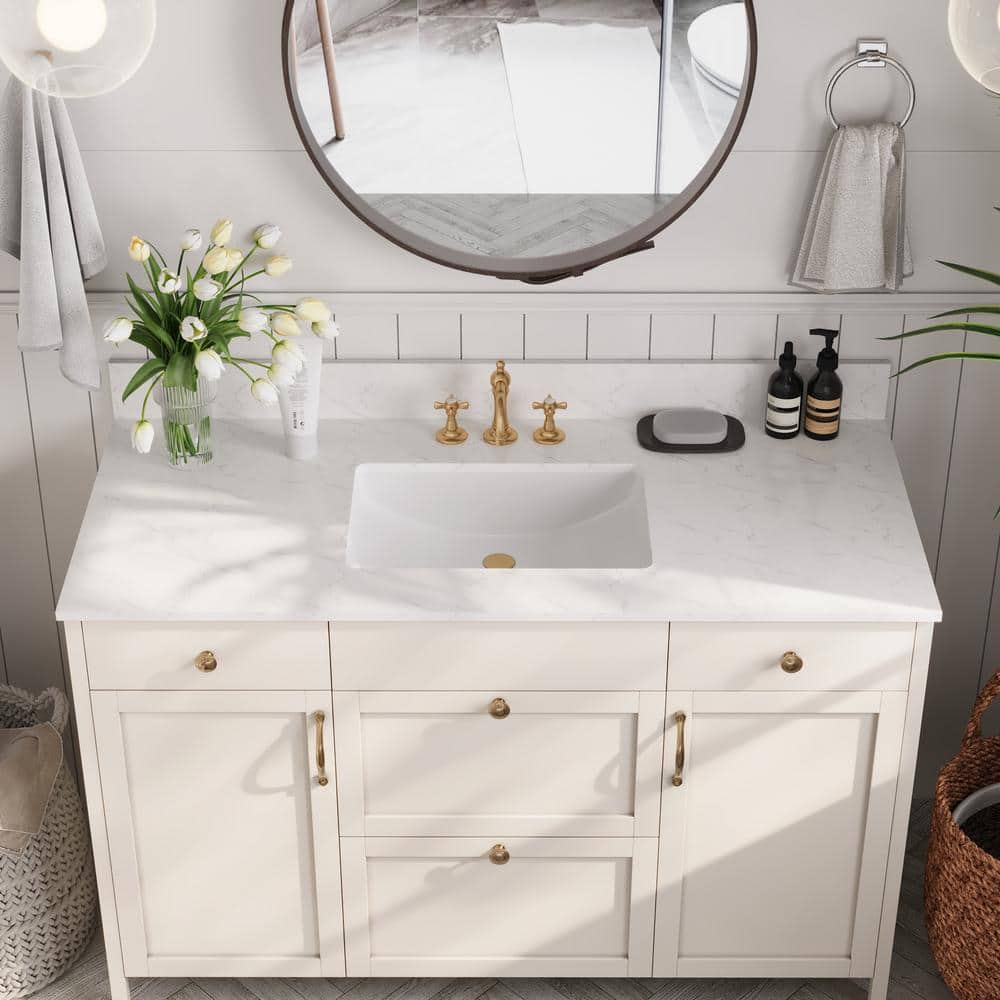 RAKUTAO87673 ページYSL 214、215、211 DEERVALLEY 49 in. W x 22 in. D Engineered Stone White
