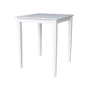 Pure White 30" Square Counter-height Table