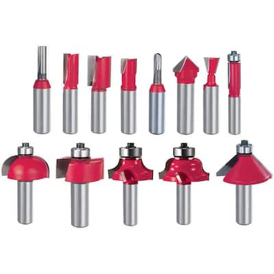 PEALIFE Router Bit Set Bullnose Router Bits 1/4 Inch Shank 1/4-half Round 5 Bits for Commercial Users and Beginners 