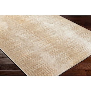 Perception Light Brown Abstract 7 ft. x 9 ft. Indoor Area Rug