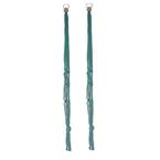 30 in. Forest Green Polypropylene Macrame Plant Hangers (2-Pack)