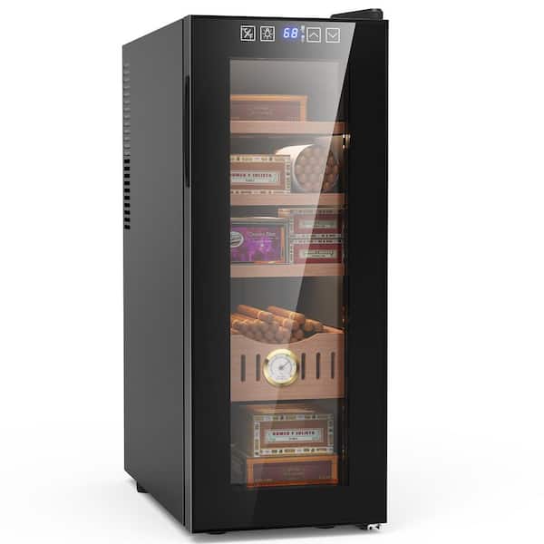 Mojgar 35L Electric Humidor 100 Counts Cigar Humidor with Hygrometer, Heating Cooling Control, Electric Cooling Wine Chiller