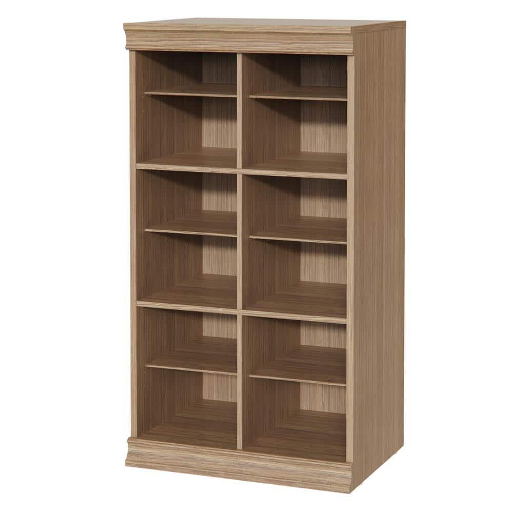 Modular Storage 21.38 in. W Honey Tower Unit Divided 12-Shelf Wood Closet System