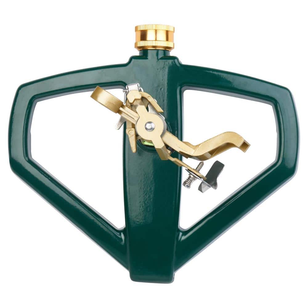 Green Heavy Duty Metal Pulsating Lawn Sprinkler