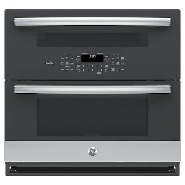 GE Profile 30 in. Double Electric Wall Oven with Convection (Lower Oven) Self-Cleaning in Stainless Steel