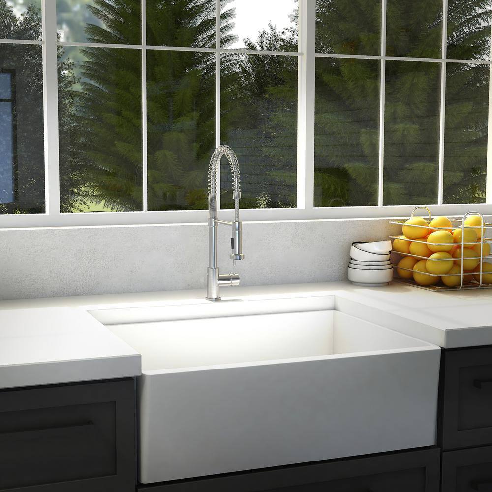 Apollo Chrome Brass Kitchen Faucet with Pull-out Spray