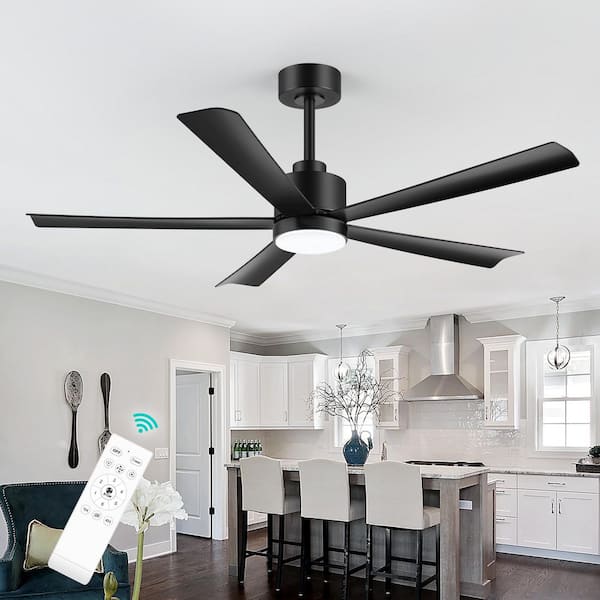 ZEAL ② Lamober Ezekiel 52 in. Indoor Black Modern Ceiling Fan with