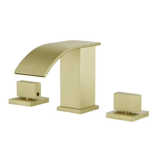 Tomfaucet 8 in. Widespread Deck Mount 2Handle Bathroom Faucet in