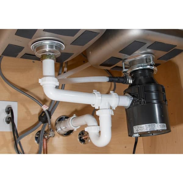 Oatey 1-1/2 in. White Plastic Threaded-Joint Sink J-Bend