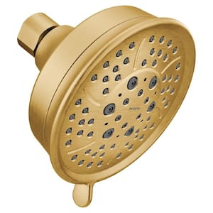 4-Spray Patterns 4.4 in. Tub Wall Mount Fixed Shower Head in Brushed Gold