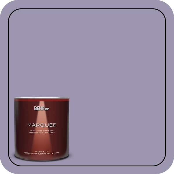 BEHR MARQUEE 1 qt. #S570-4 Night Music One-Coat Hide Matte Interior Paint & Primer