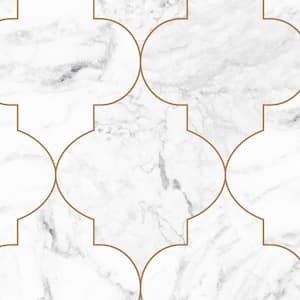 Moroccan Marble Copper Gold Peel and Stick Vinyl Wallpaper