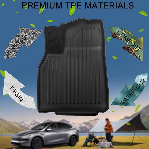 21 in. W x 9 in. H TPE Floor Mats Waterproof Anti-Slip Front