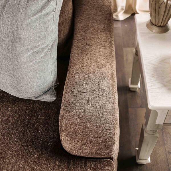 Furniture of America Desert Sky 102 in. W Chenille U-Shaped