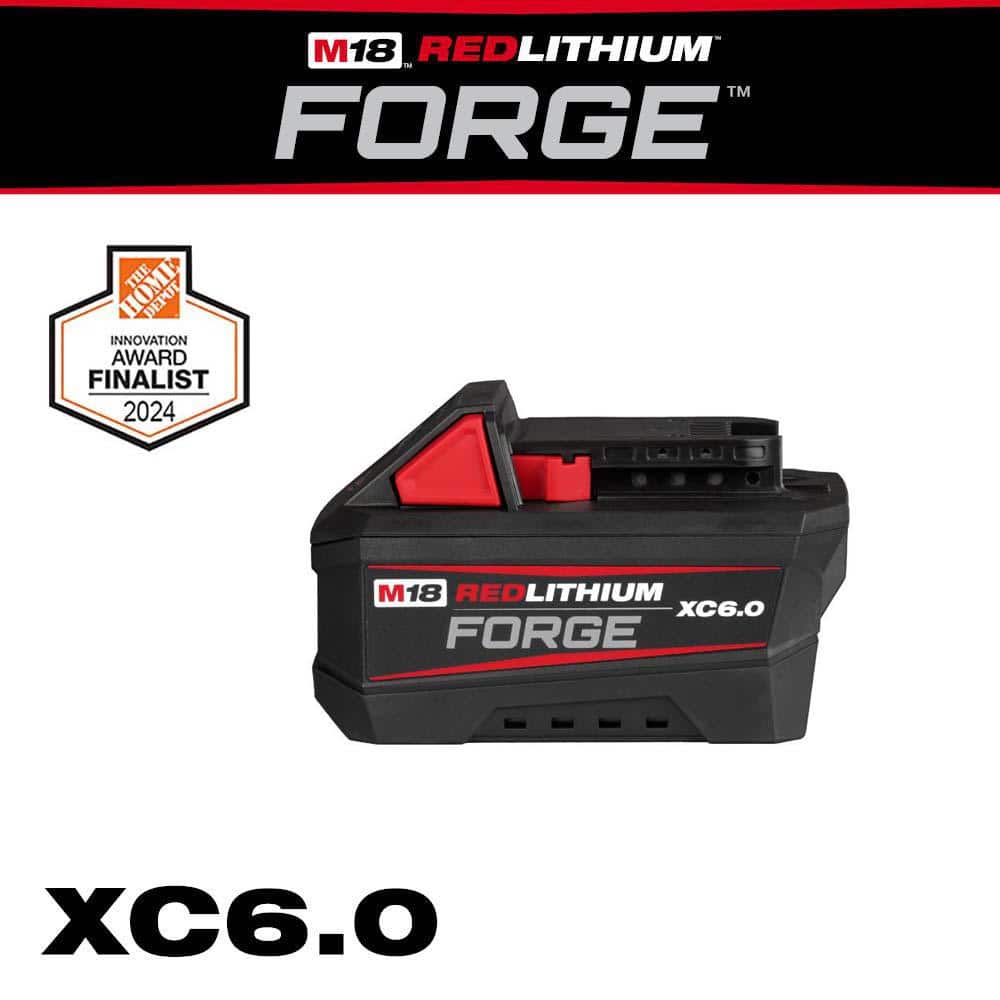 Milwaukee M18 18V Lithium-Ion REDLITHIUM FORGE 6.0 Ah Battery Pack 48-11-1861 - The Home Depot