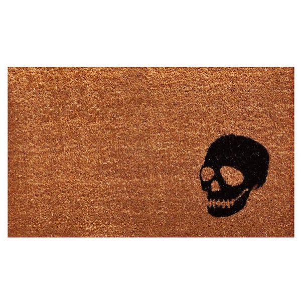 Calloway Mills Black Skull 24 in. x 36 in. Coir Door Mat